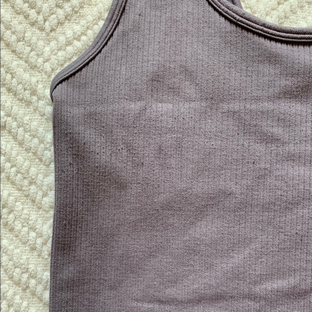 💜 Purple Ribbed Tank Top - Picture 9 of 10